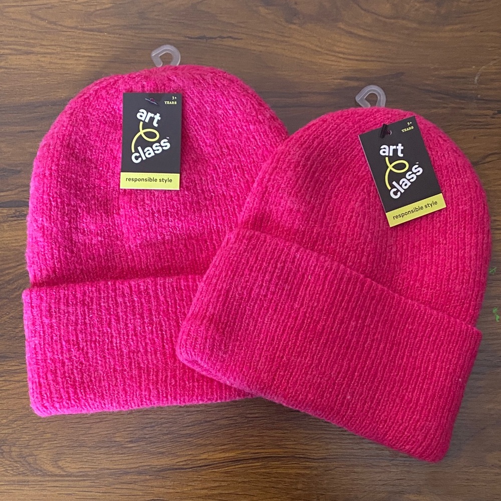 Art Class‎ Vibrant Pink Kids Beanie Duo